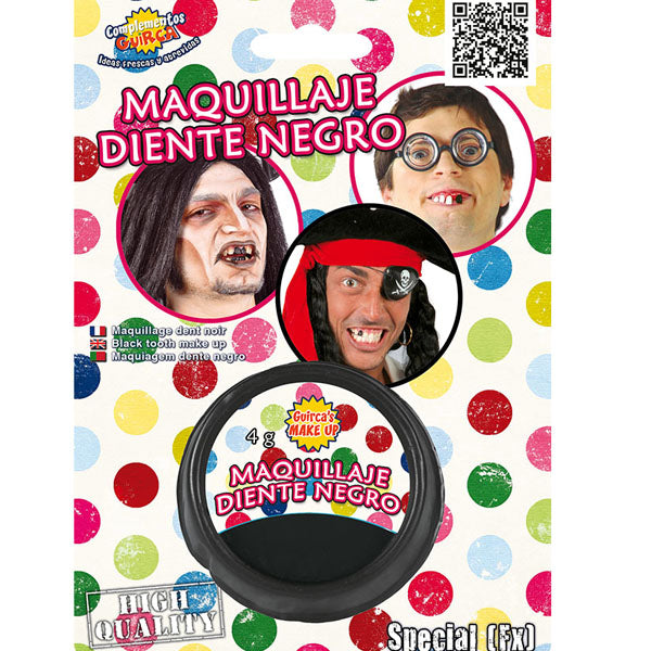 Make up trucco denti neri Pirata Zombie