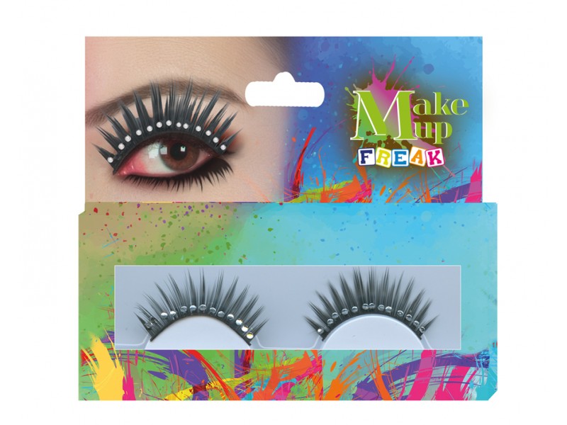 Trucco make up finte ciglia lunghe nere