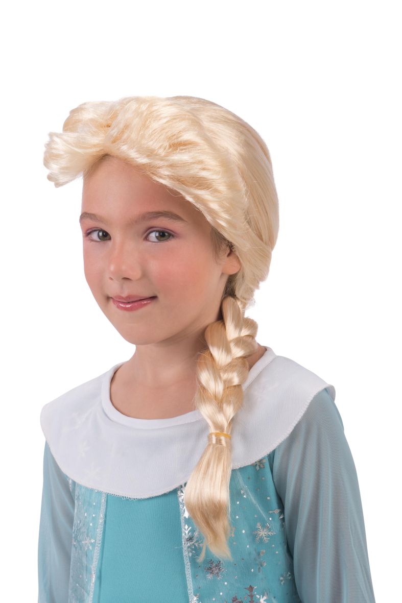 Parrucca Bionda con treccia capelli Principessa Frozen