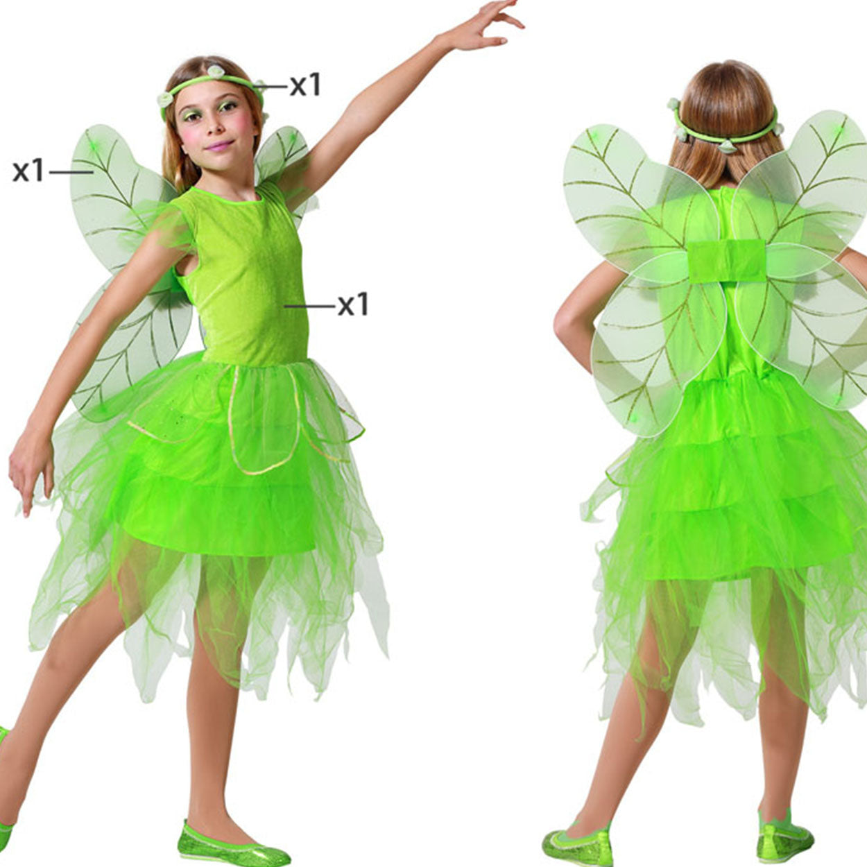 Costume Bambina Winx Fata Verde