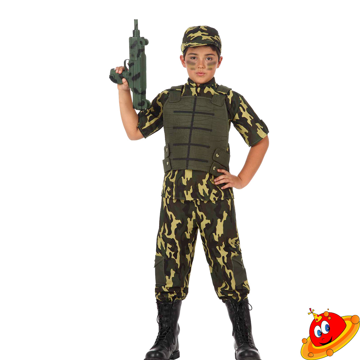 W WIDMANN MILANO Party Fashion - Costume da soldato per bambini, uniforme militare, travestimento per carnevale W WIDMANN MILANO Party Fashion - Costume da soldato per bambini, uniforme militare, travestimento per carnevale