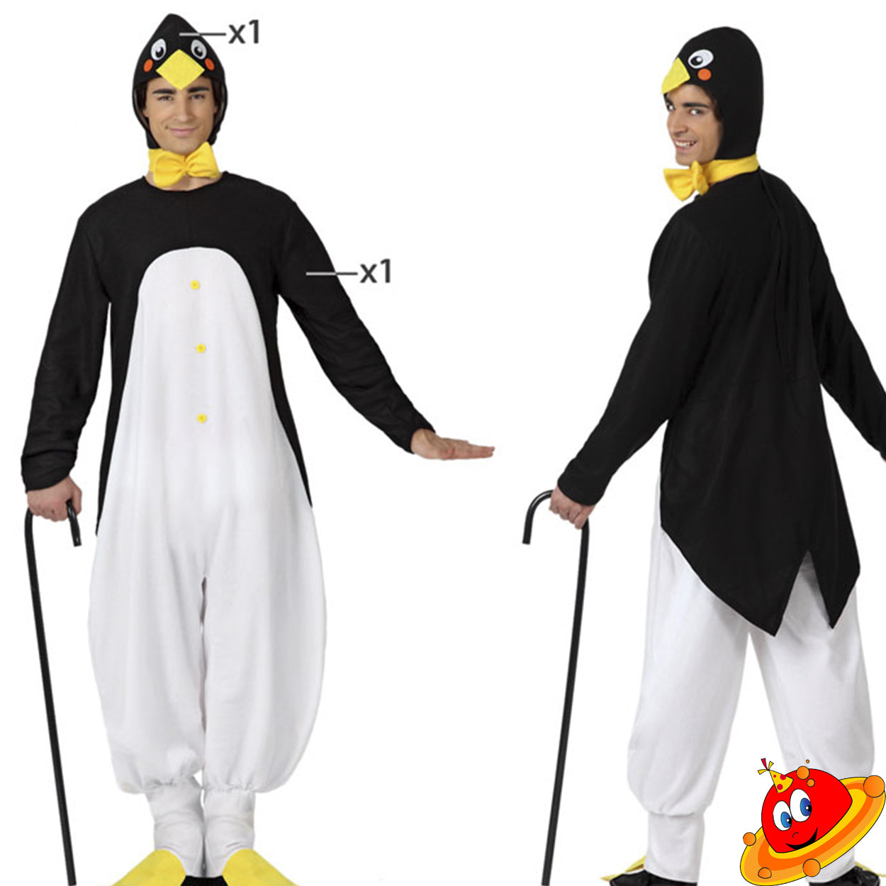 Costume Donna Mascotte Pinguino Tg 52/54