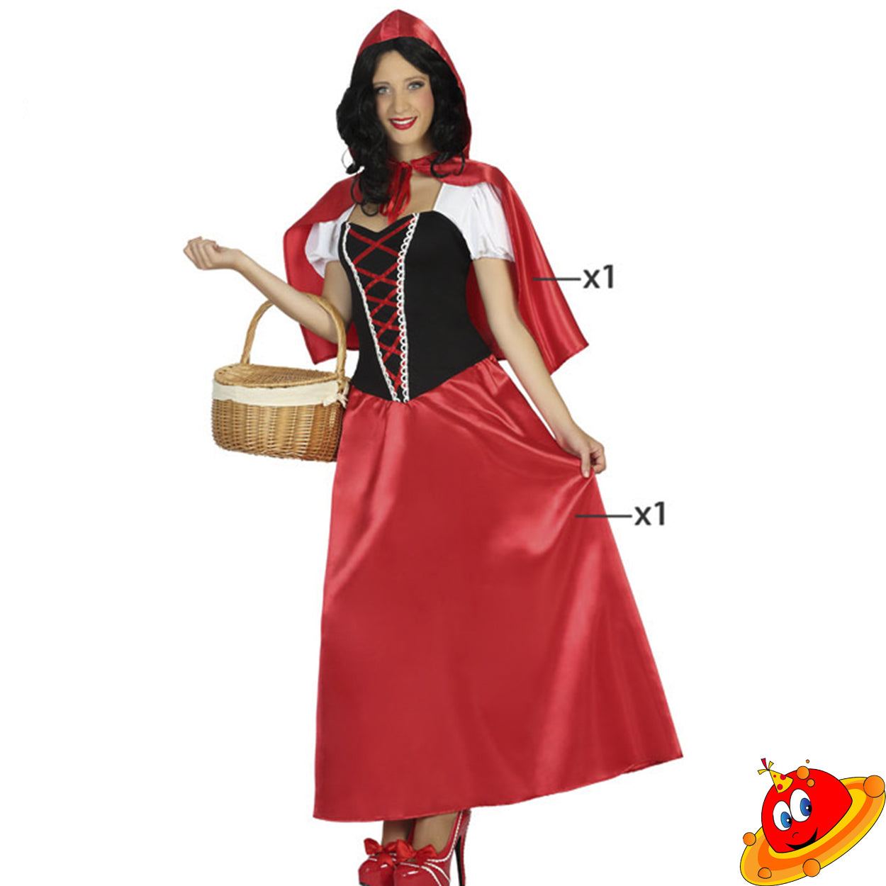 Costume Donna Lady Cappuccetto Rosso Tg 36/46 – Universo In Festa