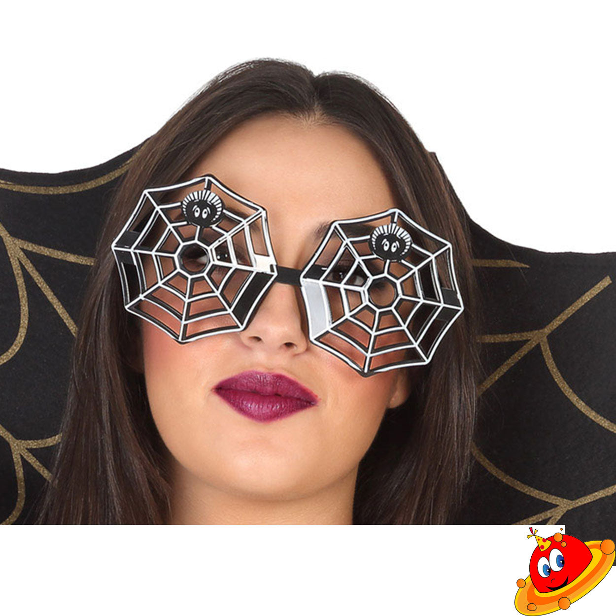 Occhiali Halloween Carnevale Spidergirl Ragnatela