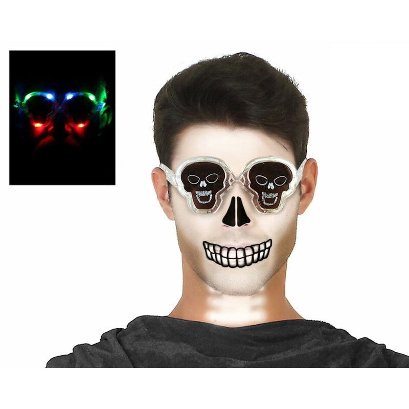 Occhiali Halloween Teschio luminoso