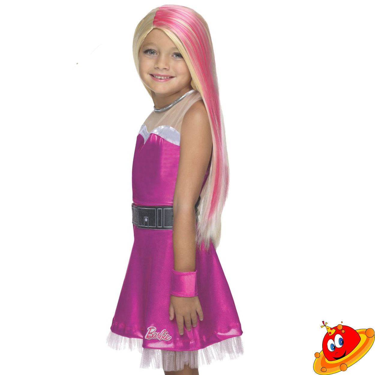 Parrucca Bambina Barbie bionda lunga con meches