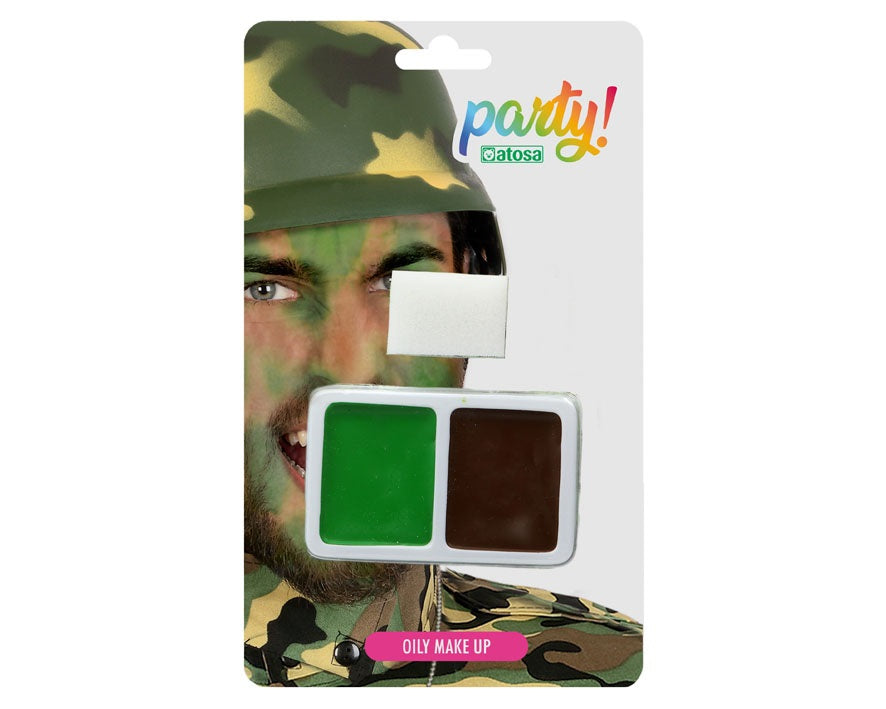 Make Up Trucco compatto con spugna Soldato militare marines