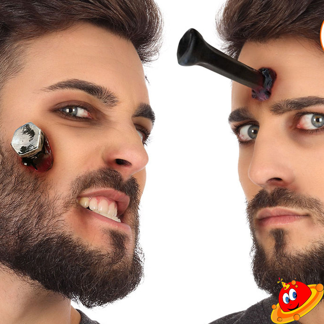Set di Protesi Horror con Chiodi Finti – Effetto Realistico per Halloween e Feste a Tema