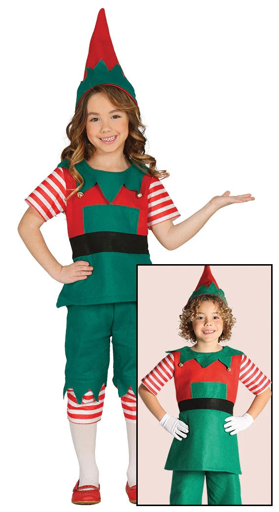 Costume Bambina Aiutante di Babbo Natale Elfo Elfa Folletto