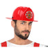 Cappello Elmo Pompiere Rosso con stemma