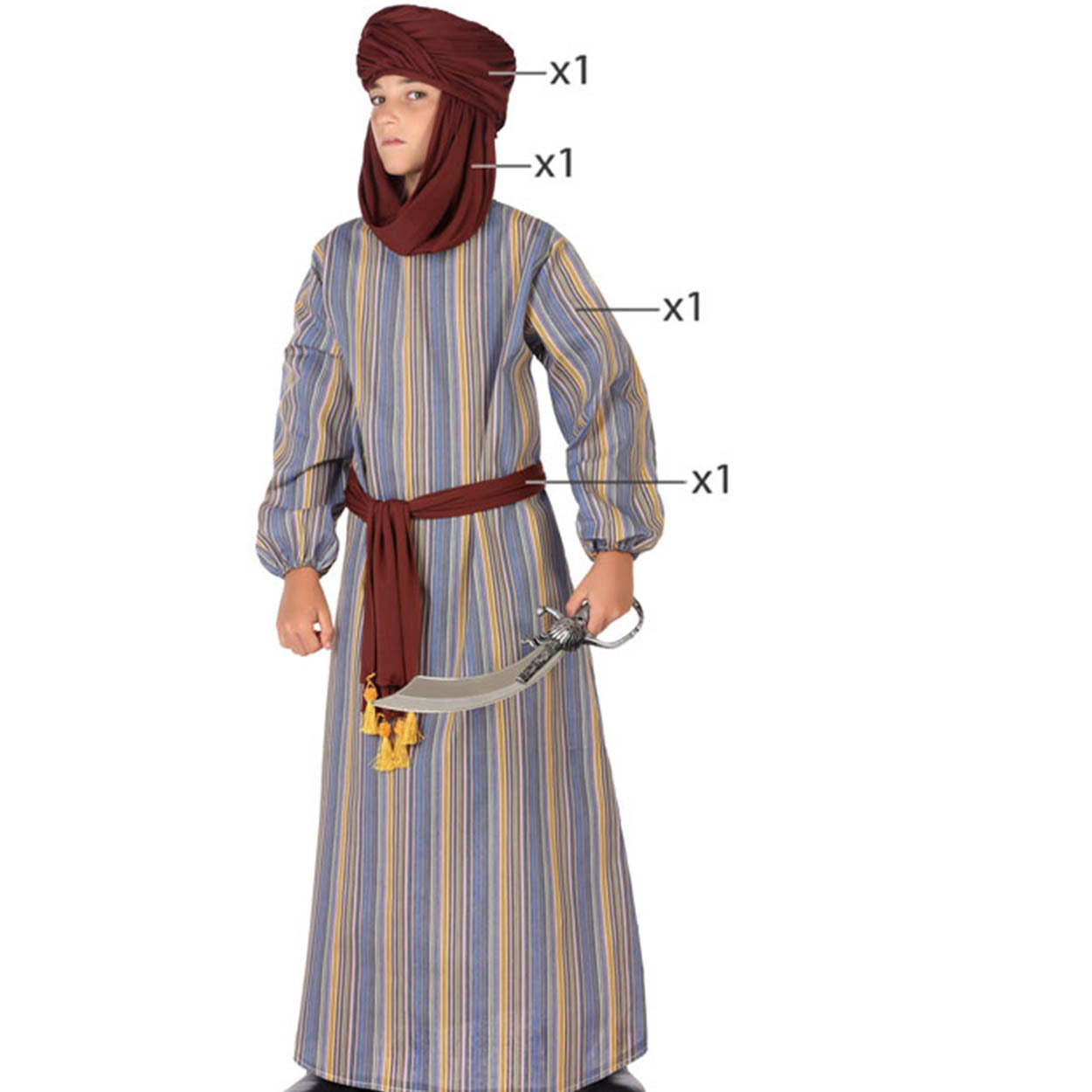 Costume Sultano arabo uomo