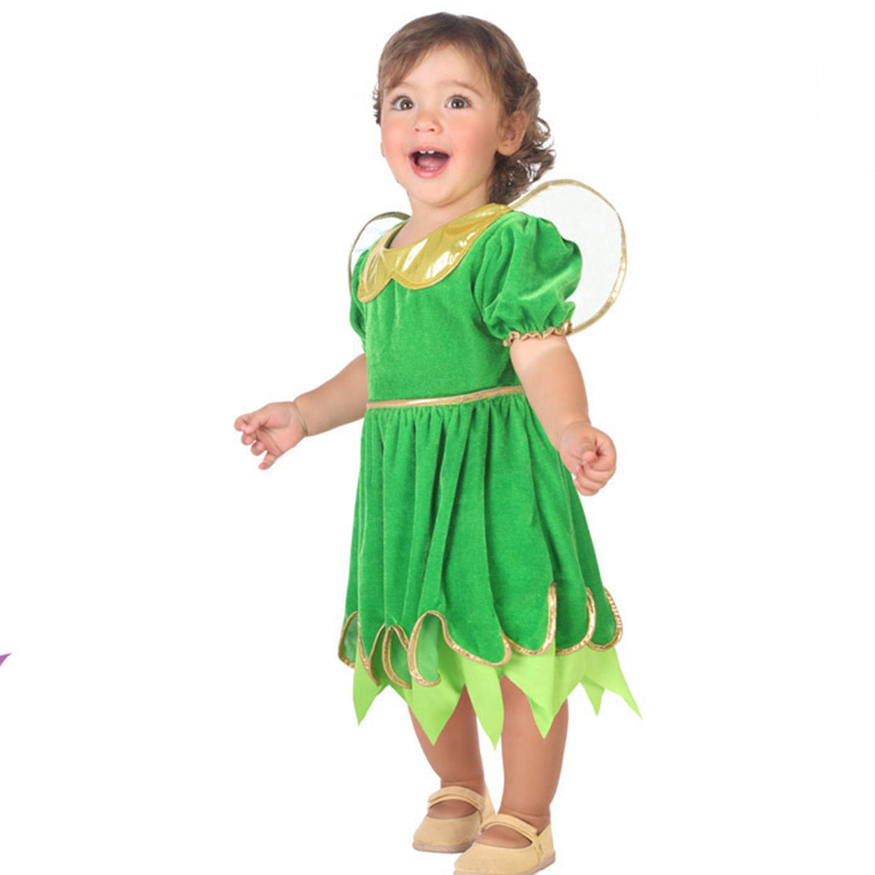 Costume Baby Trilli Fata Verde Tg 12/36 Mesi