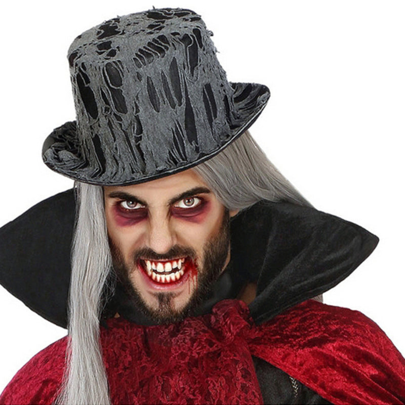 Travestimento Horror Halloween Cappello Cilindro Vampiro Fantasma