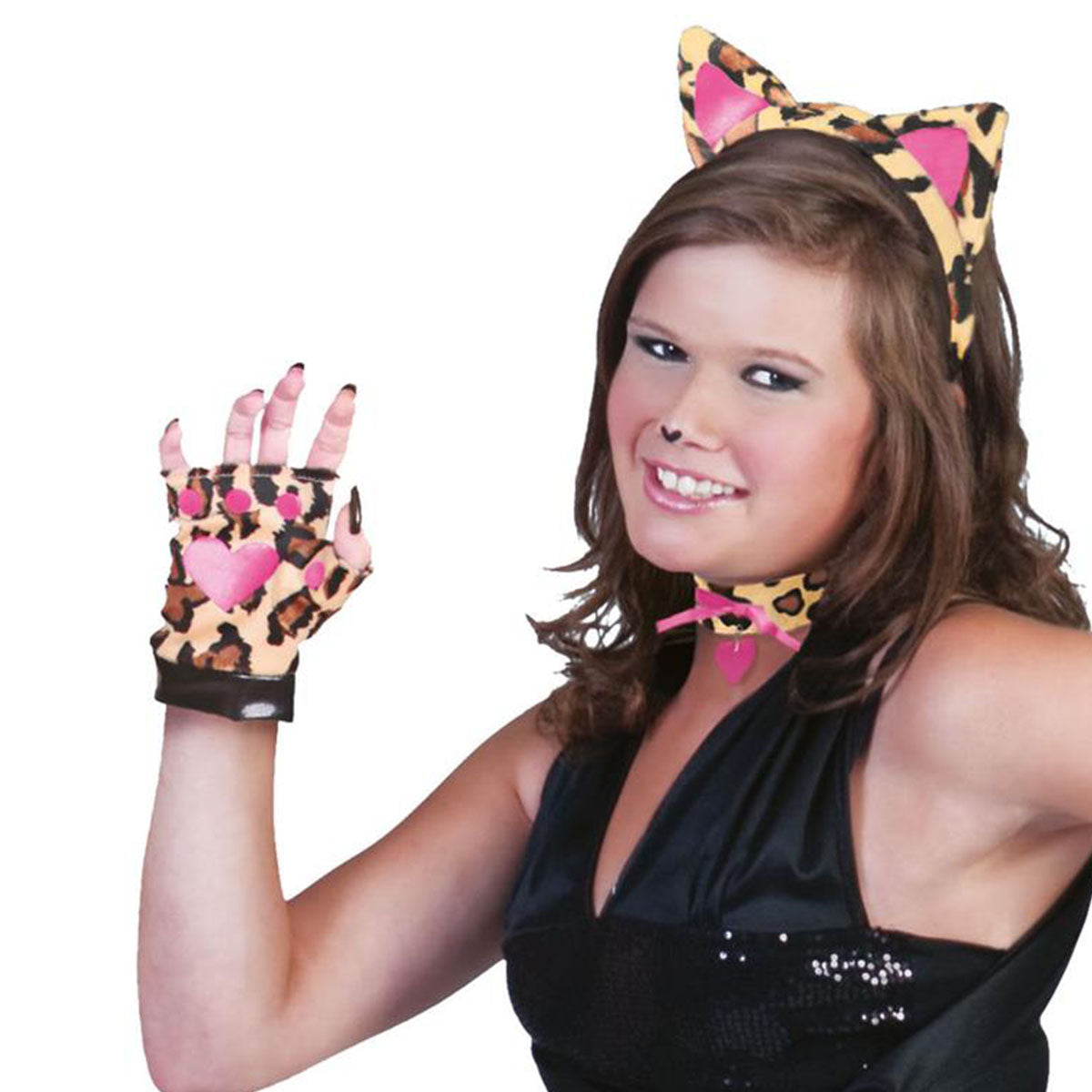 Set travestimento Gatto (orecchie, farfallino, coda) - Costumi e Set travestimento Gatto (orecchie, farfallino, coda) - Costumi e
