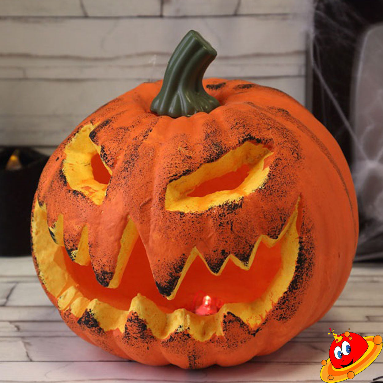 Decorazione vintage per feste di Halloween, fantasmi di zucca Decorazione vintage per feste di Halloween, fantasmi di zucca