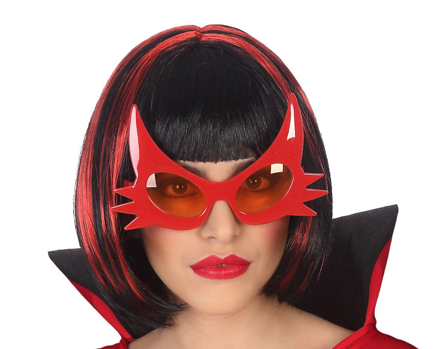 Occhiali Halloween Carnevale Batgirl Diavola