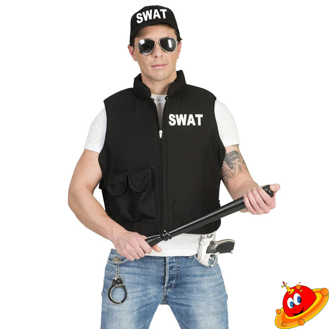 Costume Uomo Poliziotto Forze Speciali Swat Tg 52/54 – Universo In Festa