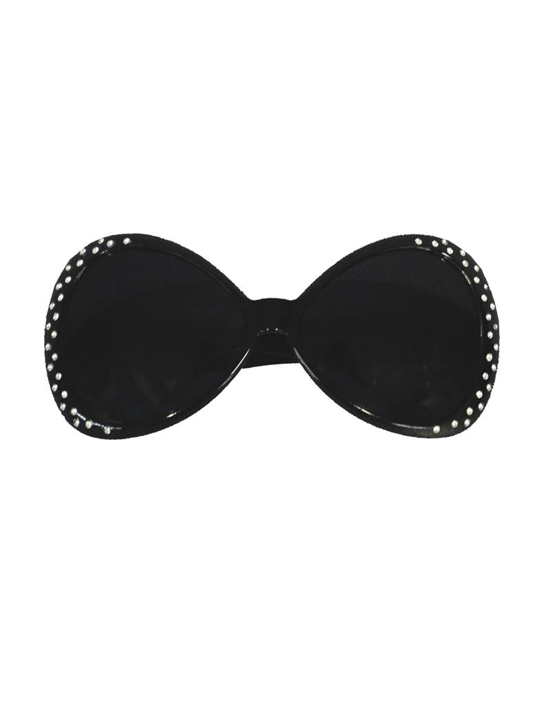 Occhiali faschion Disco Dance  Neri anni 70 con strass