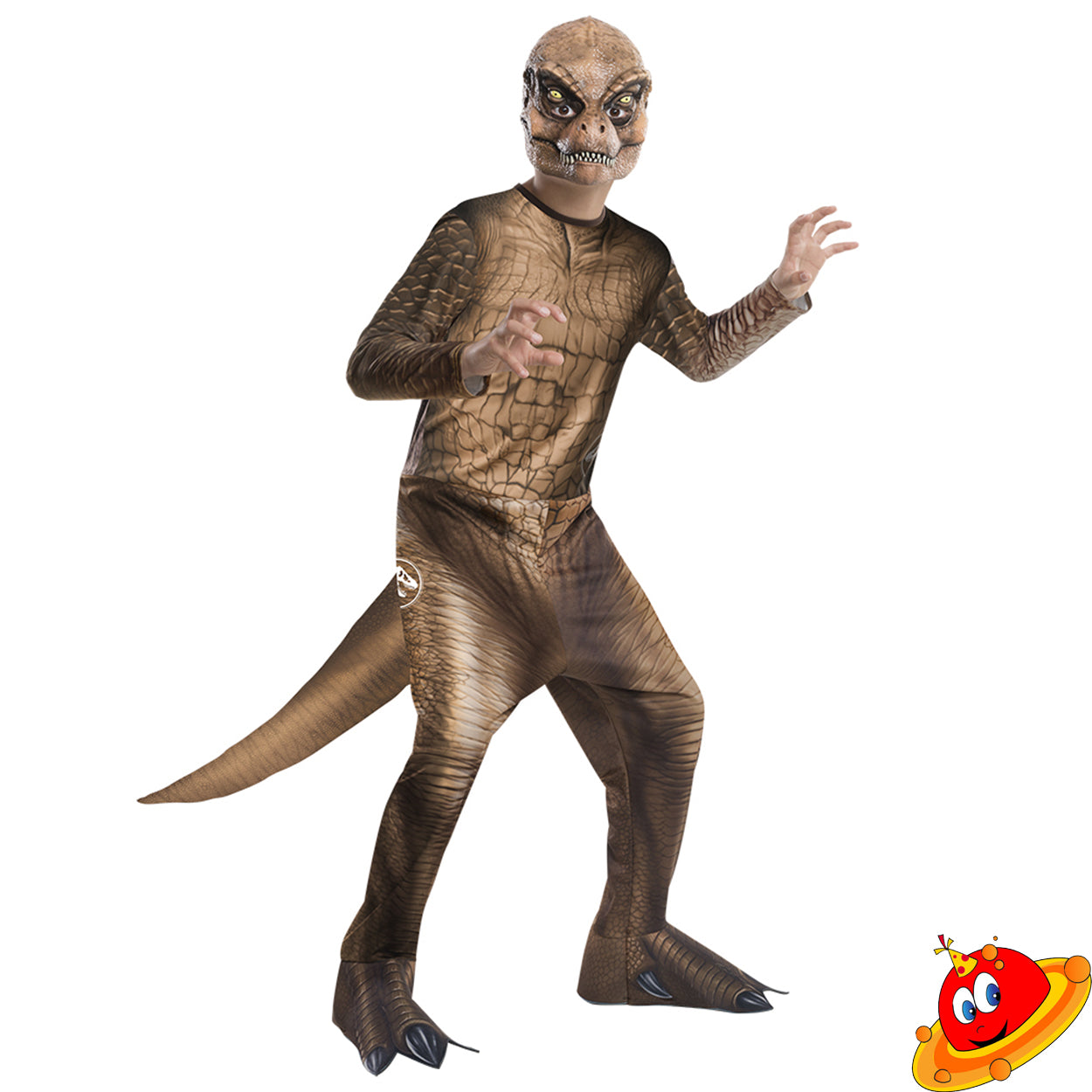 Costume Carnevale Bambino Bambina Dinosauro T-Rex Tg 5/9A