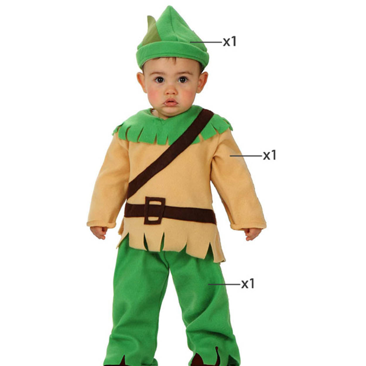 Costume Baby Bebe Arciere Robin Hood