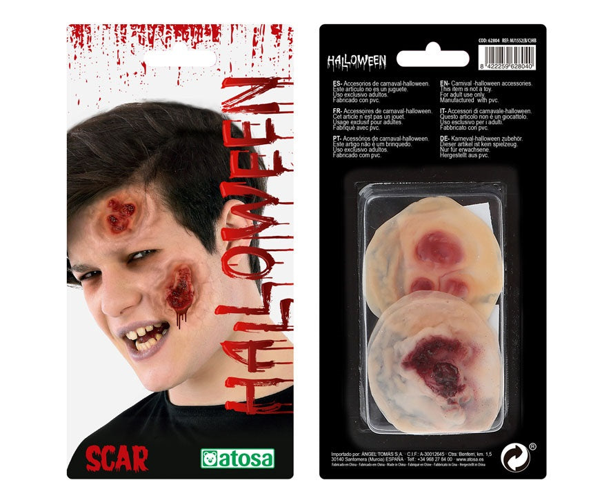 Travestimento Trucco Make Up Zombie Mostro Vampiro Ferita