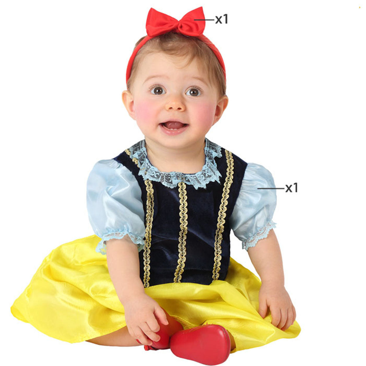 Costume Baby Principessa Biancaneve Tg 12/36 Mesi – Universo In Festa