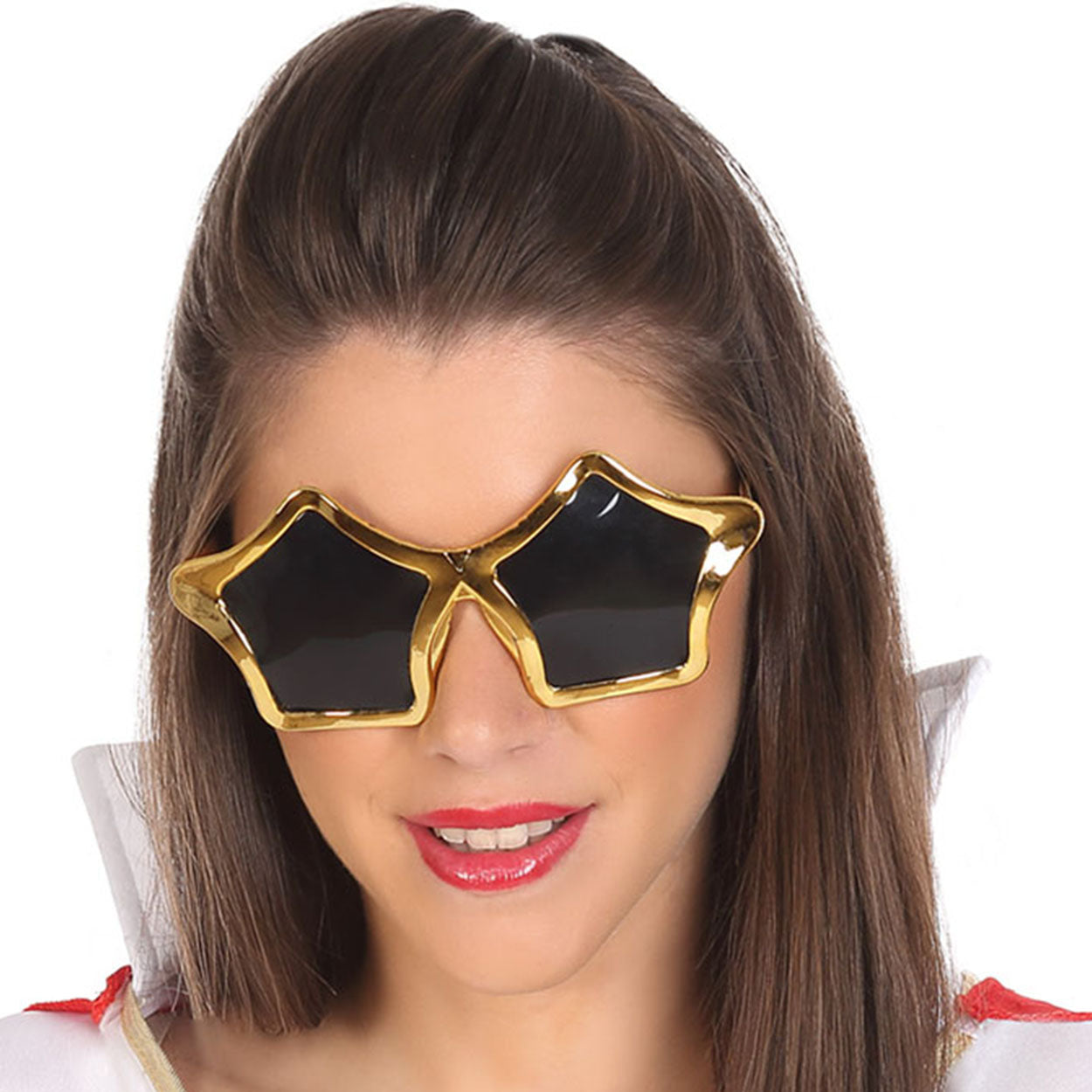 Travestimento Carnevale Occhiali Disco Stella Anni 80 unisex uomo donna