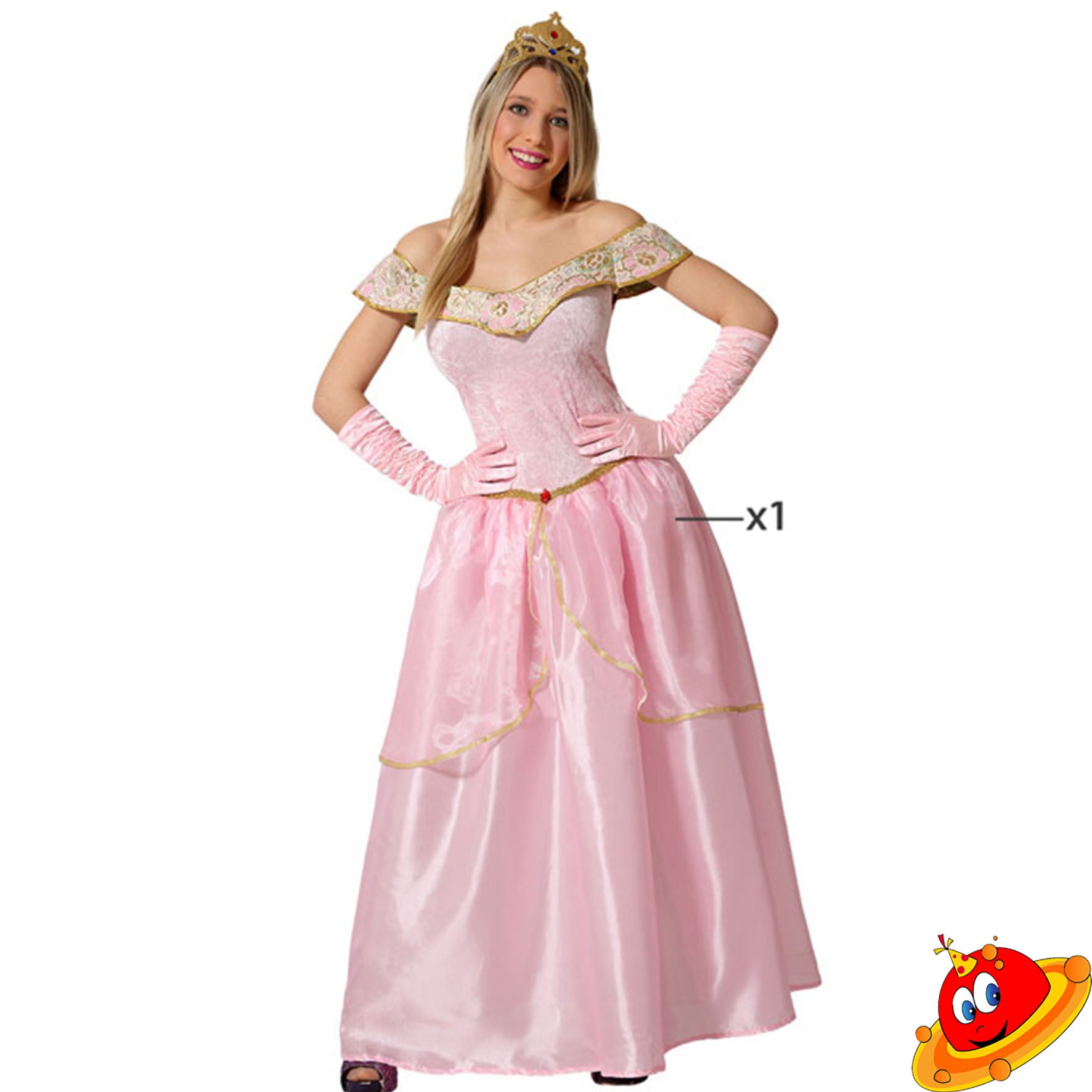 Costume Donna Principessa Cenerentola Rosa Tg 36/46 – Universo In Festa