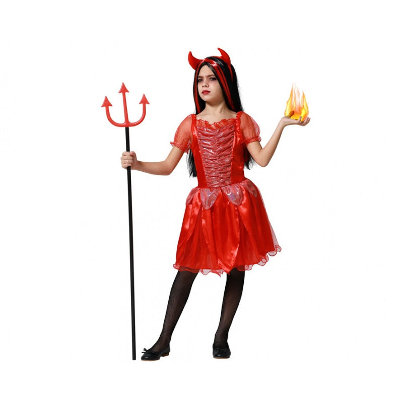 Costume Halloween Carnevale Travestimento Diavola Bambina