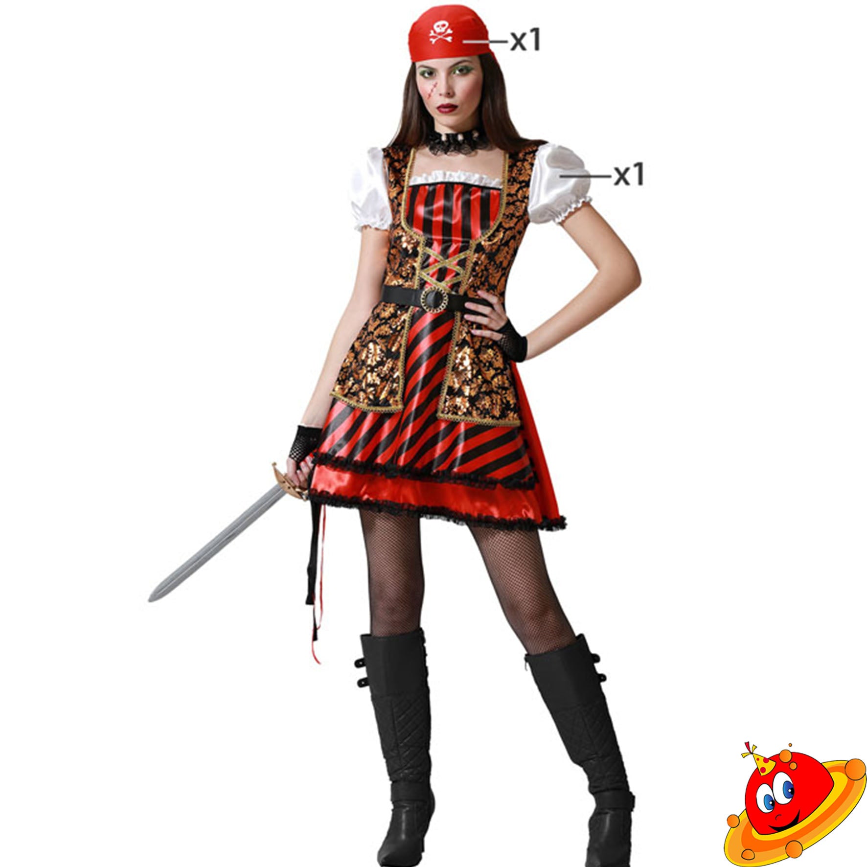 Costume Donna Pirata Corsara Tg 36/46