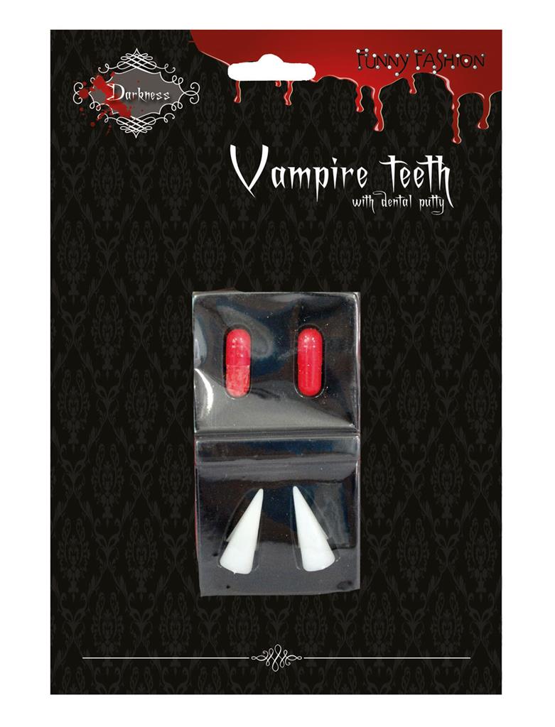 Denti canini Vampiro con sangue