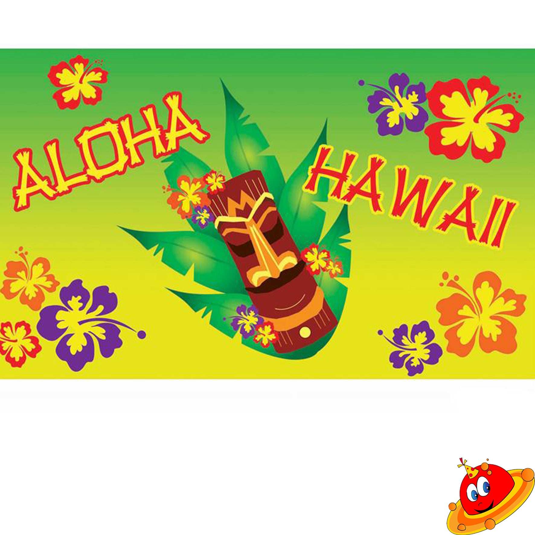Decorazione festa Hawaiana bandiera Aloha Party – Universo In Festa