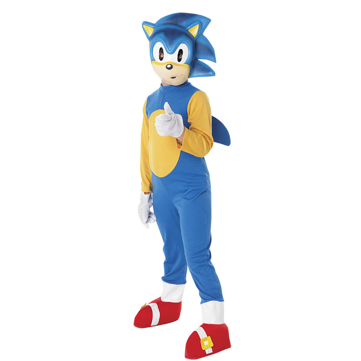 Costume Carnevale Bambini Sonic Hedgehog Classico  Tg 3/8A