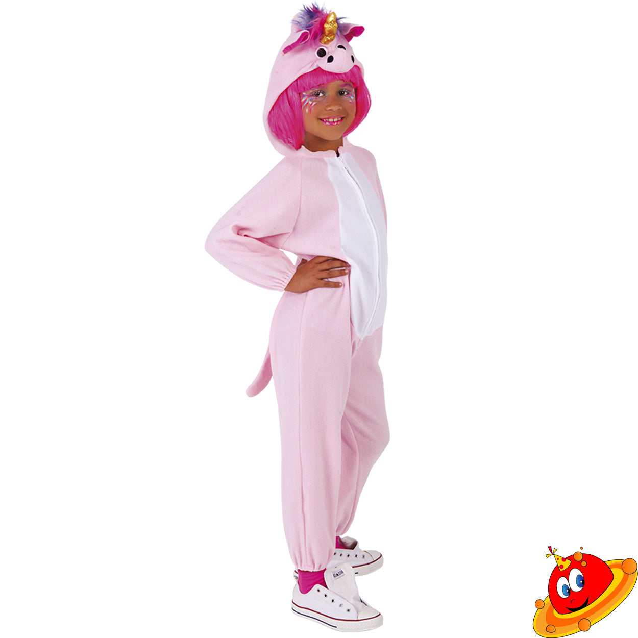 Costume Bambina Unicorno Rosa Tuta Kigurumi Tg 3/5A – Universo In Festa