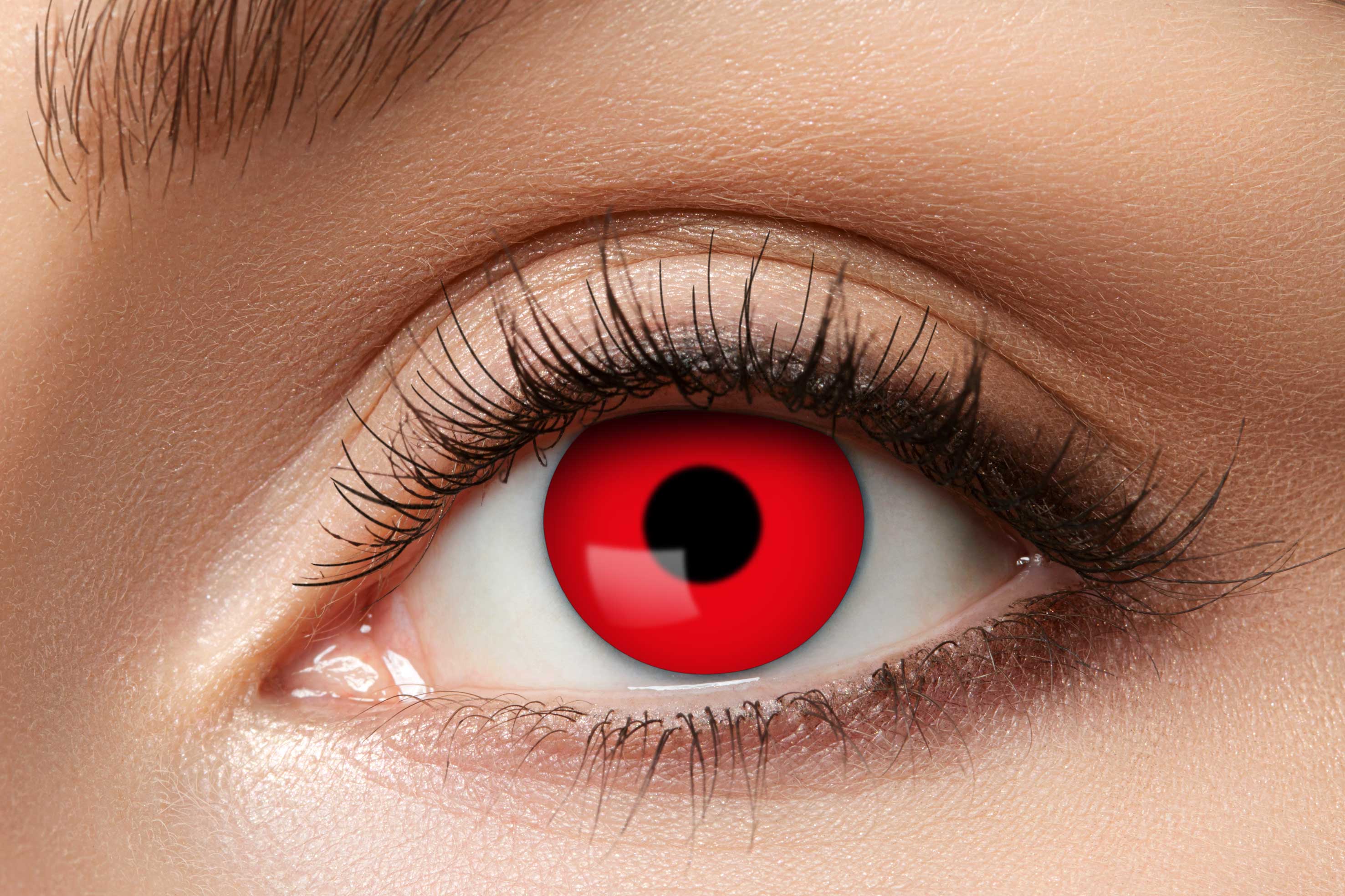 Lente a Contatto Party Horror Halloween Diavolo Rosso