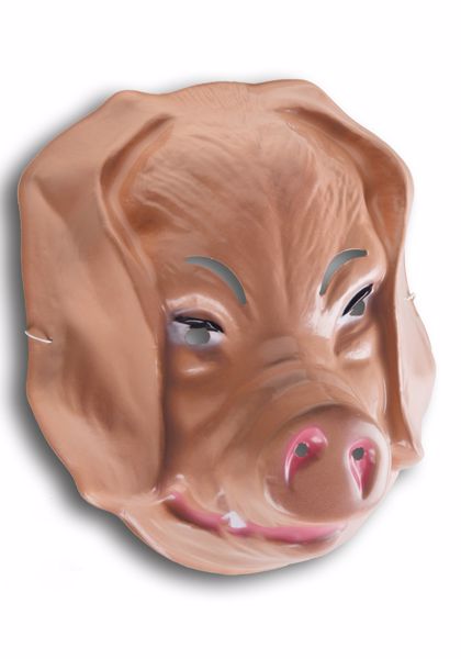 Maschera maiale porcello in plastica