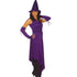 🧙‍♀️ Costume Strega Donna Viola – Vestito con Cappello e Guanti Halloween