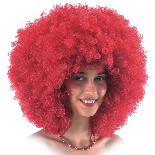 Parrucca Afro Ricciolona Rossa