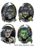 🪞 Set Decorazioni Specchio Halloween 28x35 cm – 4 Soggetti Horror Assortiti