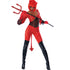 😈 Costume Diavolessa Donna Rosso Glitter – Tuta Halloween con Copricapo