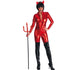 😈 Costume Diavoletta Donna Rosso Metallizzato – Tuta con Corna per Halloween
