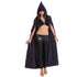 🖤 Mantello con Cappuccio Donna – Cappa Halloween Strega Vampira Fantasy