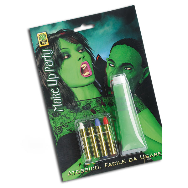 Make Up Trucco Fondotinta Verde Alieno Vampiro