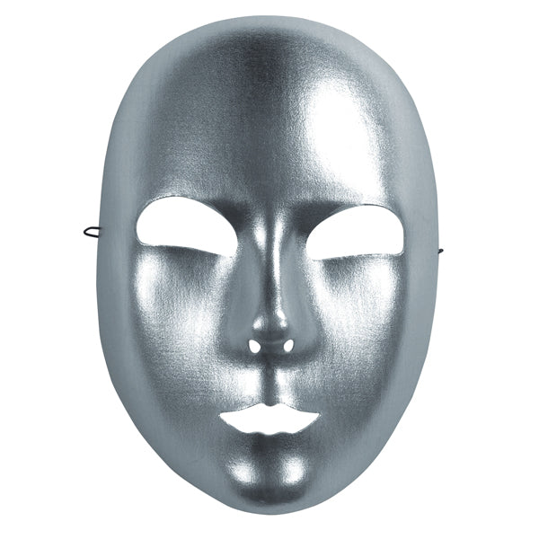 Maschera Integrale Argento – Un Volto d’Acciaio nel Futuro! 🤖✨