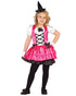 🧙‍♀️ Costume Strega Bambina Rosa e Nero – Vestito con Cappello Halloween