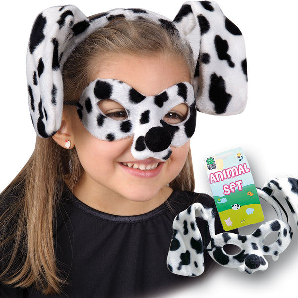 Set Maschera e Orecchie "Dalmatian Puppy" – Un Musetto a Macchie! 🐶🖤🤍