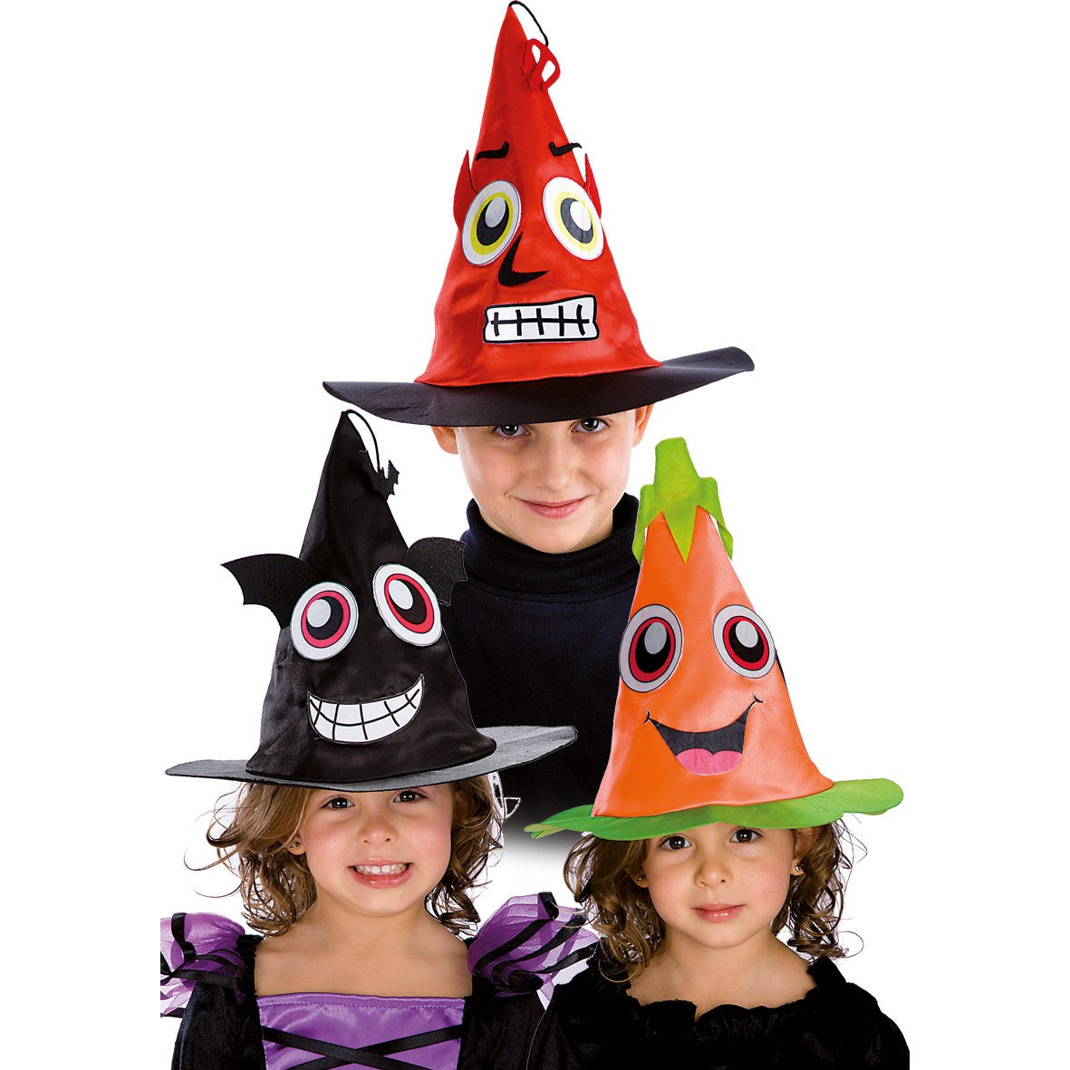 Travestimento Horror Halloween Cappello Strega Bambina