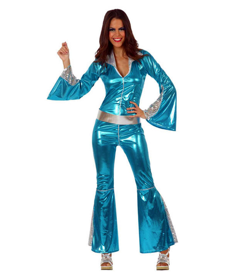 Costume Donna Abba Tuta Azzurra Tg 38/46