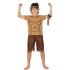 Costume Bambino Primitivo Neanderthal Flientstones Antenati Tg 3/12A