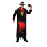 ⛪ Costume Prete Horror Adulto – Tunica Nera con Stampa Rossa Halloween